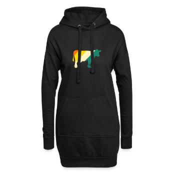 Vache Highland Bovins Vaches - Sweat-shirt à capuche long Femme - noir - Devant