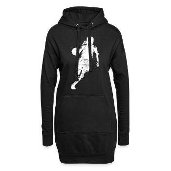 Basketball Frau - Hoodie-Kleid - Schwarz - Vorne