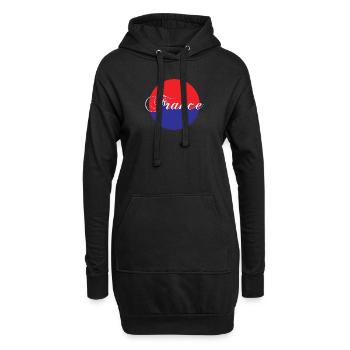 Frankreich - Hoodie-Kleid - Schwarz - Vorne