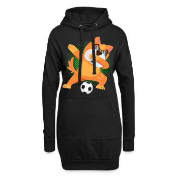 Dab Dabbing Dog Football Lunettes De Soleil - Sweat-shirt à capuche long Femme - noir - Devant