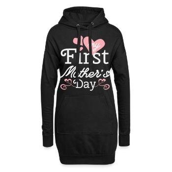 Cadeau de reconnaissance des parents pour la fête des mères - Sweat-shirt à capuche long Femme - noir - Devant