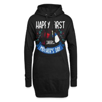 Cadeau de reconnaissance des parents pour la fête des mères - Sweat-shirt à capuche long Femme - noir - Devant