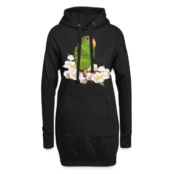 Der Tamaulipas-Papagei - Hoodie-Kleid - Schwarz - Vorne