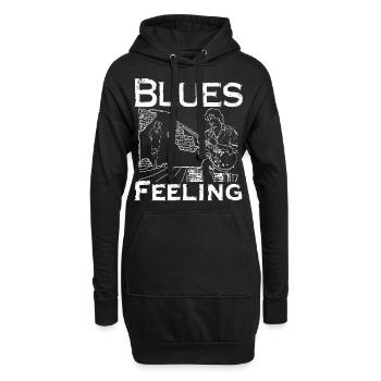 Blues Feeling - Hoodie-Kleid - Schwarz - Vorne