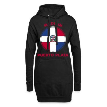 Puerto Plata République dominicaine - Sweat-shirt à capuche long Femme - noir - Devant
