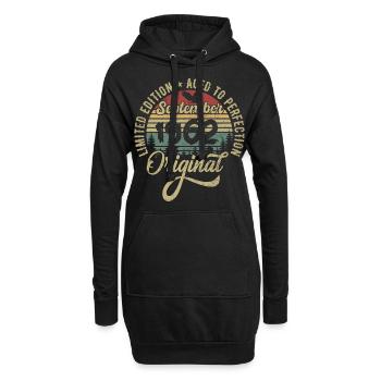 63. Geburtstag September 1962 - 63 Jahre alt - Hoodie-Kleid - Schwarz - Vorne