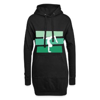 gymnaste - Sweat-shirt à capuche long Femme - noir - Devant