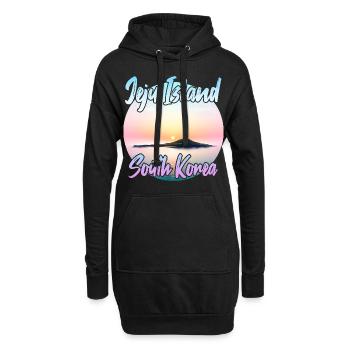 Jeju Island at sunset - Hoodie Dress - black - Front