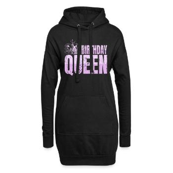 Anniversaire Reine Femmes Anniversaire Reine - Sweat-shirt à capuche long Femme - noir - Devant