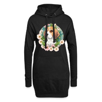 Propriétaires de chiens Beagle - Sweat-shirt à capuche long Femme - noir - Devant