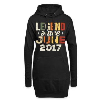 Juni 2017 Geburtstagsgeschenk Juni 2017 Juni 2017 - Hoodie-Kleid - Schwarz - Vorne