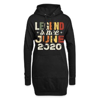 Juni 2020 Geburtstagsgeschenk Juni 2020 Juni 2020 - Hoodie-Kleid - Schwarz - Vorne