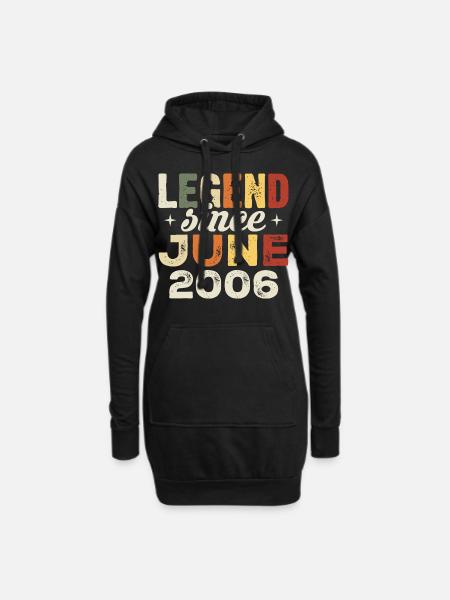 Juni 2006 Geburtstagsgeschenk Juni 2006 Juni 2006 - Hoodie-Kleid - Schwarz