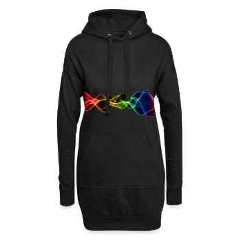 Frequenz Vibration Schwingungen Hertz - Hoodie-Kleid - Schwarz - Vorne