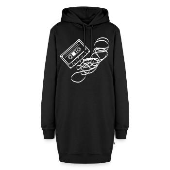 salade de cassette - Sweat-shirt à capuche long Femme - noir - Devant