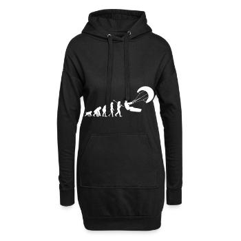 Kiten - Hoodie-Kleid - Schwarz - Vorne