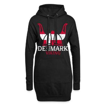 Vikings du Danemark - Sweat-shirt à capuche long Femme - noir - Devant