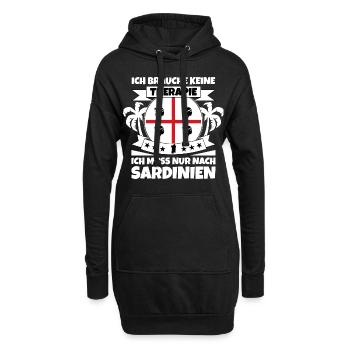 Sardinien Flagge Sardische Fahne Keine Therapie - Hoodie-Kleid - Schwarz - Vorne