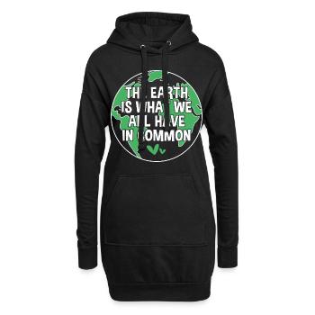 Jour de la Terre - Sweat-shirt à capuche long Femme - noir - Devant