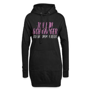 Ich bin Schwanger - Lustiger Spruch Geschenk Mama - Hoodie-Kleid - Schwarz - Vorne