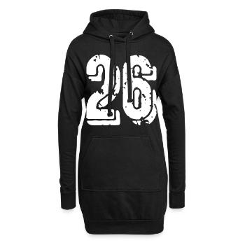 Maillot à 26 numéros - Sweat-shirt à capuche long Femme - noir - Devant