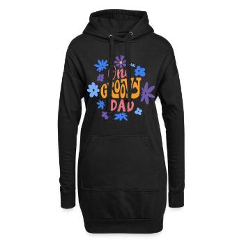 Un papa groovy, un papa génial - Sweat-shirt à capuche long Femme - noir - Devant