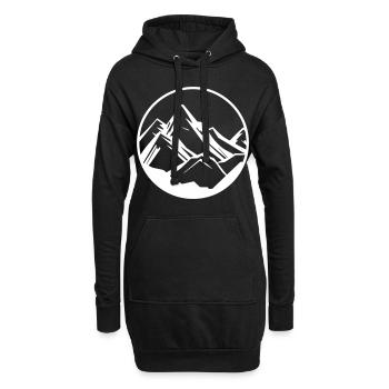 Berge Symbol Mountains - Hoodie Dress - black - Front