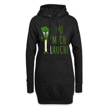 Poireaux dire que vous me Lauch en vert - Sweat-shirt à capuche long Femme - noir - Devant