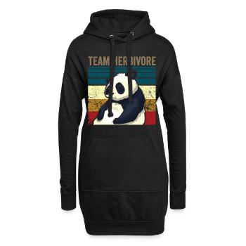 ÉQUIPE VINTAGE HERBIVORE - Sweat-shirt à capuche long Femme - noir - Devant
