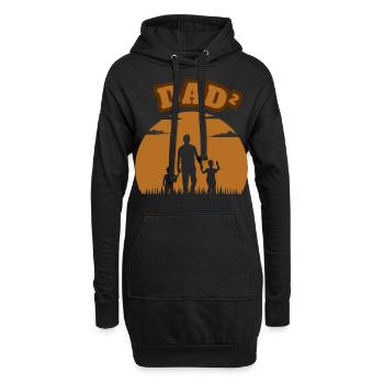 Dad² 2 Sons Brown - Hoodie-Kleid - Schwarz - Vorne