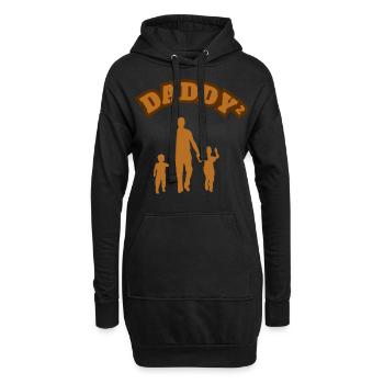 Fier Père Kid Garçon Marron - Sweat-shirt à capuche long Femme - noir - Devant