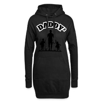 Daddy² 2 Children Black - Hoodie-Kleid - Schwarz - Vorne
