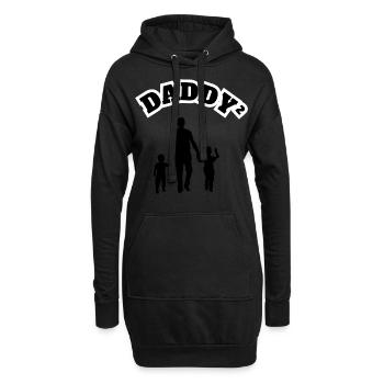 Fier Père Enfant Garçon Noir - Sweat-shirt à capuche long Femme - noir - Devant