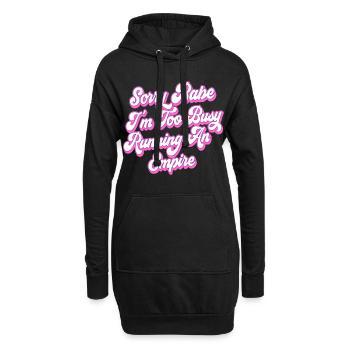 Busy Empire Runner | Farben änderbar - Hoodie-Kleid - Schwarz - Vorne