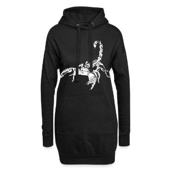 Skorpion - Hoodie-Kleid - Schwarz - Vorne