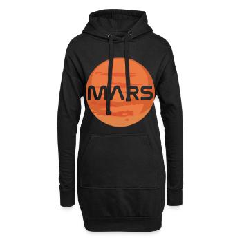 Planète Mars - Sweat-shirt à capuche long Femme - noir - Devant