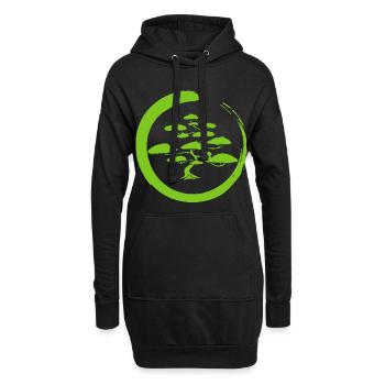 Arbre du Japon vert - Sweat-shirt à capuche long Femme - noir - Devant