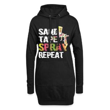 Lackierer - Hoodie-Kleid - Schwarz - Vorne