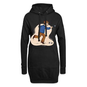 Boules boules boules pour boule pétanque boule - Sweat-shirt à capuche long Femme - noir - Devant