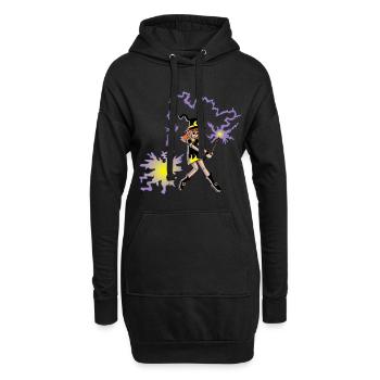 Apprentice Witch - Hoodie Dress - black - Front