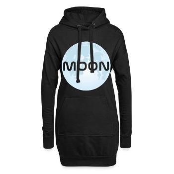 Mond - Hoodie-Kleid - Schwarz - Vorne