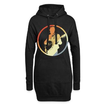 Joueur de banjo Vintage - Sweat-shirt à capuche long Femme - noir - Devant