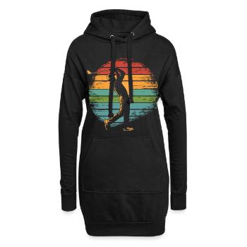Vintage Golfer - Hoodie-Kleid - Schwarz - Vorne