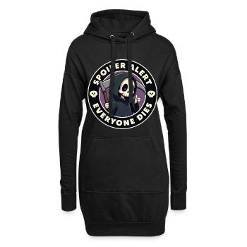 Spoiler-Alarm: Alle sterben - Hoodie-Kleid - Schwarz - Vorne