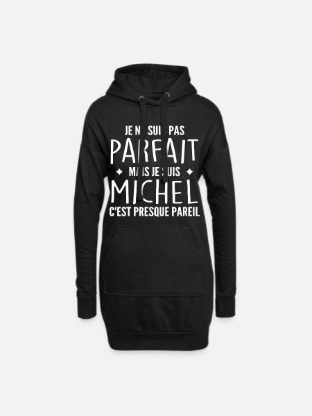 Michel Ein Vorname, eine Haltung Humor Michel - Hoodie-Kleid - Schwarz