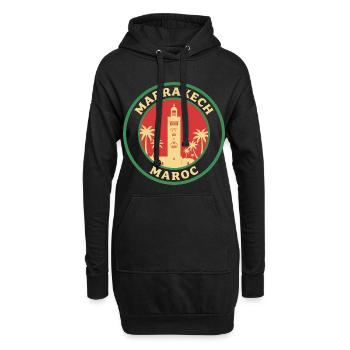 Marrakesch, Marokko, Marokkanisch, Marokkanisch - Hoodie-Kleid - Schwarz - Vorne