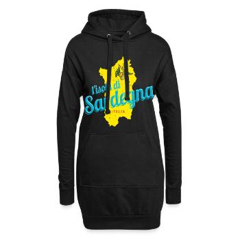 Sardinien Olive Italien Insel Vintage Souvenir - Hoodie-Kleid - Schwarz - Vorne