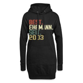 Best Ehemann Seit 2003 Geburtstagsgeschenk 2003 - Hoodie-Kleid - Schwarz - Vorne