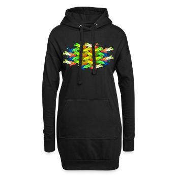 Dove Fish - Hoodie-Kleid - Schwarz - Vorne