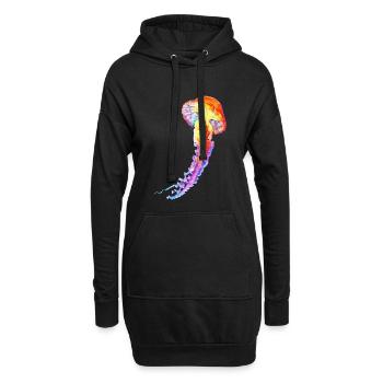 Méduse - Sweat-shirt à capuche long Femme - noir - Devant